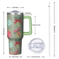 thumbnail image 2 of 40 oz Snowflake Tumbler with Handle and Straw, Double Wall Insulated Stainless Steel Cup 40 oz, Leak Proof Holiday Mug, Christmas Gift Idea, 2 of 4