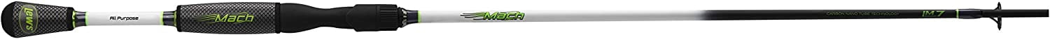 Lew's Mach All Purpose Spinning Fishing Rod, 7-Foot Rod, Black/White