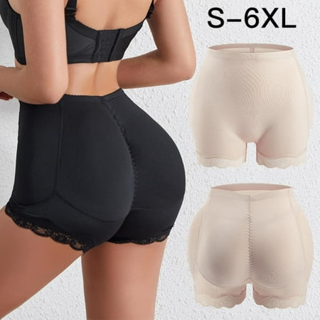 

Women’s Seamless Butt Lifter Shaper Enhancer Panties Mid Waist Lace Padded Breathable Underwear Boyshorts S-6XL