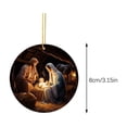 thumbnail image 5 of KCEHTA Nativity Christmas Ornaments 2024, Christmas Nativity Scene Ornaments, Nativity Ornaments for Christmas Tree, Round Acrylic Birth of Jesus Decor Christian Christmas Decorations, 5 of 5