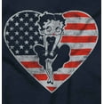 thumbnail image 2 of Betty Boop Heart Patriotic Vintage Zip Hoodie Sweatshirt Women Brisco Brands S, 2 of 6