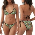 thumbnail image 3 of Naloa Vegan1 Print Women Halter Bikini Set ,Two Piece Triangle Swimsuit,Tie Bathing Suit,Sexy Triangle Two Piece Swimwear, 3 of 5