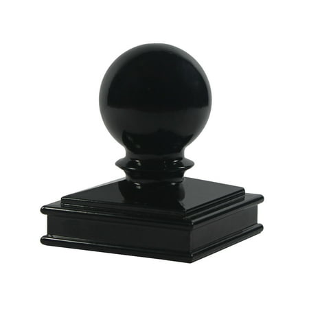 Nuvo Iron Decorative Ball Post Cap For 3 X 3 Metal Posts Black