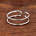 thumbnail image 4 of LD DESIGNS Adjustable 925 Sterling Silver Two-Layered Minimalist Midi Thumb Ring – Open Design Stackable Silver Ring for Women, 4 of 4