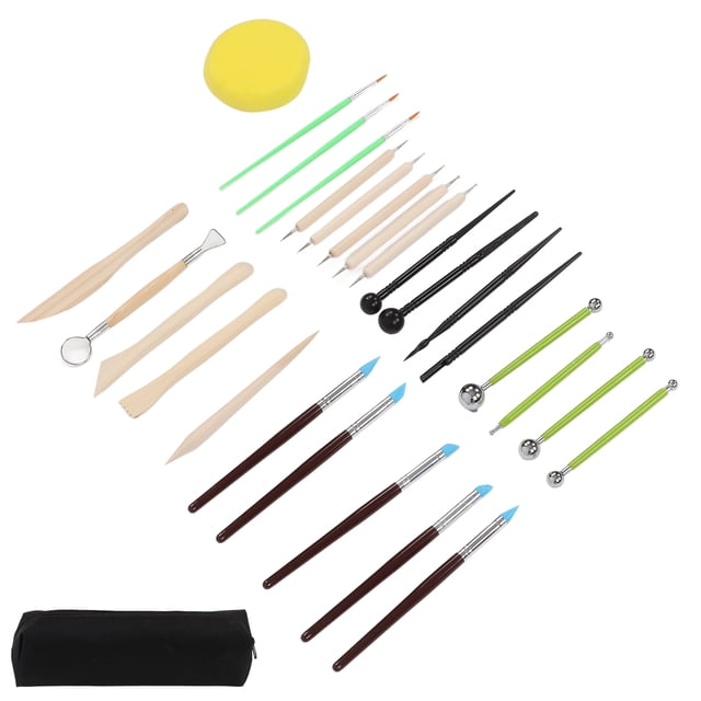 Kit de herramientas de cerámica, 28 piezas de arcilla polimérica, herramientas para esculpir arcilla diseñadas para profesionales