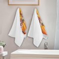 thumbnail image 2 of Coolnut Watercolor Fall Pumpkin Hand Towels 2 PCS, Ultra Soft and Highly Absorbent, Autumn Sunflowers Decorative Fingertip Towel for Home, Bathroom, Kitchen, 28.3"x14.4", 2 of 4