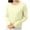 Yellow, variant on TKLPEHG Casual Tops for Women Crew Neck Sun Protection Top Solid Color Comfy Long Sleeve T Shirt Loose Fall Tops Lightweight Fashion Pullover (Blue,L)
