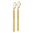 thumbnail image 2 of 14K Polished and Diamond-cut Bar Dangle Leverback Earrings, 2 of 3