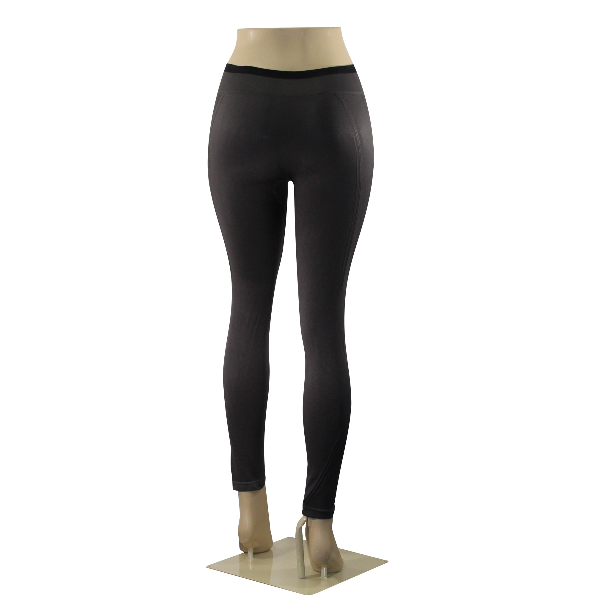Women's High Waist Active Leggings Slimming Seamless Compression Fit Pants Workout Tights Grey