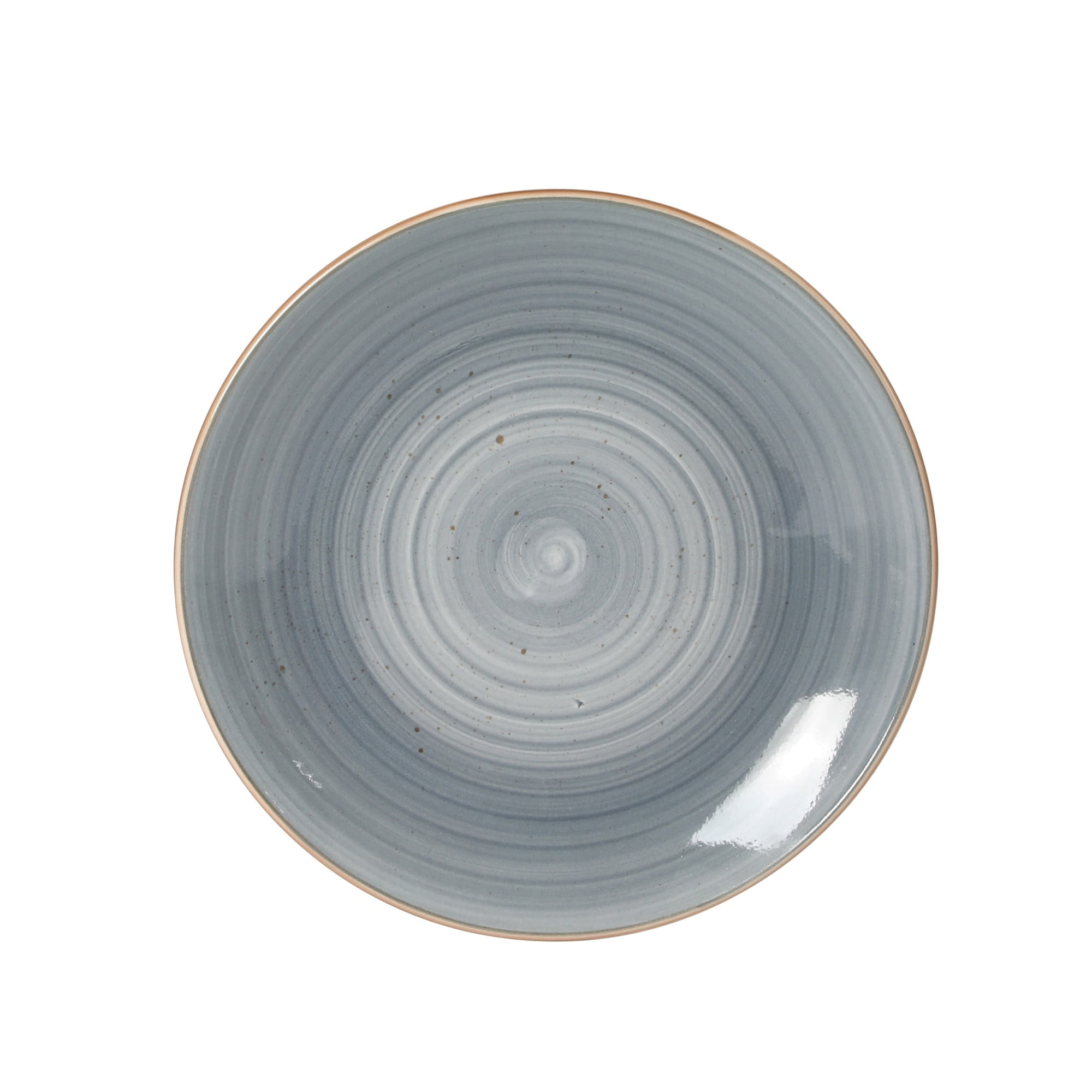 Gibson Home Stonebury 16 Piece Plates and Bowls Blue Dishes - Handpainted Stoneware Dinnerware Set - Service for 4