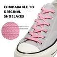 thumbnail image 4 of 2pair Double Layers Flat Shoe Laces Pink for Sneakers Adults Kids 24 to 72 Inch, 4 of 7
