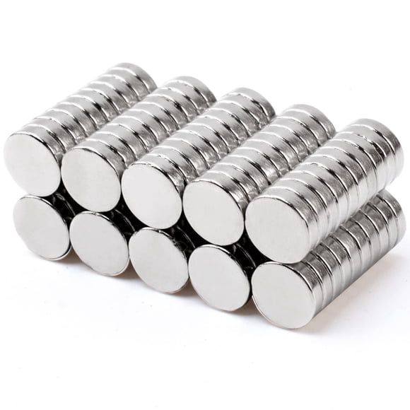 MIN CI 100 Pcs Strong Neodymium Magnets Disc, 8 x 2mm Small Magnets for Whiteboard, Mini Round Rare Earth Magnets for DIY Building Scientific Models