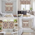 thumbnail image 6 of Boho Southwest Kitchen Curtains Sets for Windows 36 Inch Length, Vintage Country Ethnic Nation Motifs Rod Pocket Window Treatments Tier Curtains and Valances Set for Bedroom/Bathroom, 6 of 8
