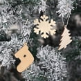 thumbnail image 2 of 50 Uds. De artesanías de madera para pintar adornos colgantes de árbol de Navidad, recortes de madera sin terminar, Navidad (recortes de calcetines), 2 of 3