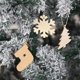 thumbnail image 2 of 50 Uds. De artesanías de madera para pintar adornos colgantes de árbol de Navidad, recortes de madera sin terminar, Navidad (recortes de calcetines), 2 of 3