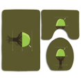 thumbnail image 1 of ABPHQTO Evolución del árbol Juego de alfombras de baño de 3 piezas Alfombra de baño Alfombra de contorno y tapa de inodoro, 1 of 2