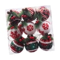 thumbnail image 4 of Adornos de bolas de Navidad, adornos decorativos, colgantes, regalos de fiesta, adornos navideños para árboles de Navidad, para fiestas en interiores Estilo E, 4 of 8