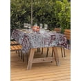 thumbnail image 3 of Outdoor Tablecloth with Umbrella Hole for Patio/Picnic/Party/Camping, Red Grey Abstract Waterproof Table Cloth Rectangle Table Cover Washable, Vintage Graffiti Distressed Mottled Art (60"x 102"), 3 of 9