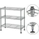 thumbnail image 4 of Estantes y estanterías de almacenamiento de 3 niveles de color gris - Estantes de despensa de material de acero pesado - Estante de almacenamiento ajustable Estante de almacenamiento de alambre de, 4 of 5
