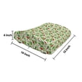 thumbnail image 5 of Rowan Lumbar Pillow, Green Leaves Wild Mountain Fruits Raceme Continuous Seasonal Pattern, Soft Back Cushion for Office Chairs with Adjustable Straps, 14" x 13", Apple Green Fern Green, by Ambesonne, 5 of 7