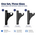 thumbnail image 5 of Mainstays Black Adhesive Curtain Rod Bracket Set, 2 Pieces, 5 of 10
