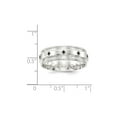 thumbnail image 3 of Gem & Harmony Mens Sterling Silver Fancy Wedding Band Ring (7mm) for Men, 3 of 5