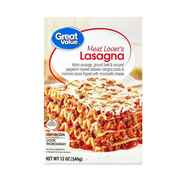 Great Value Meat Lover's Lasagna, 12 oz