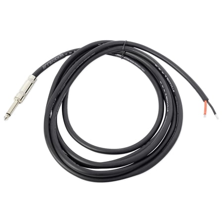 Rockville RTSBW10 1/4 Inch TS to Bare Wire 16 AWG Speaker Cable, 10 ft, 1-Pack, 100% Copper, Black