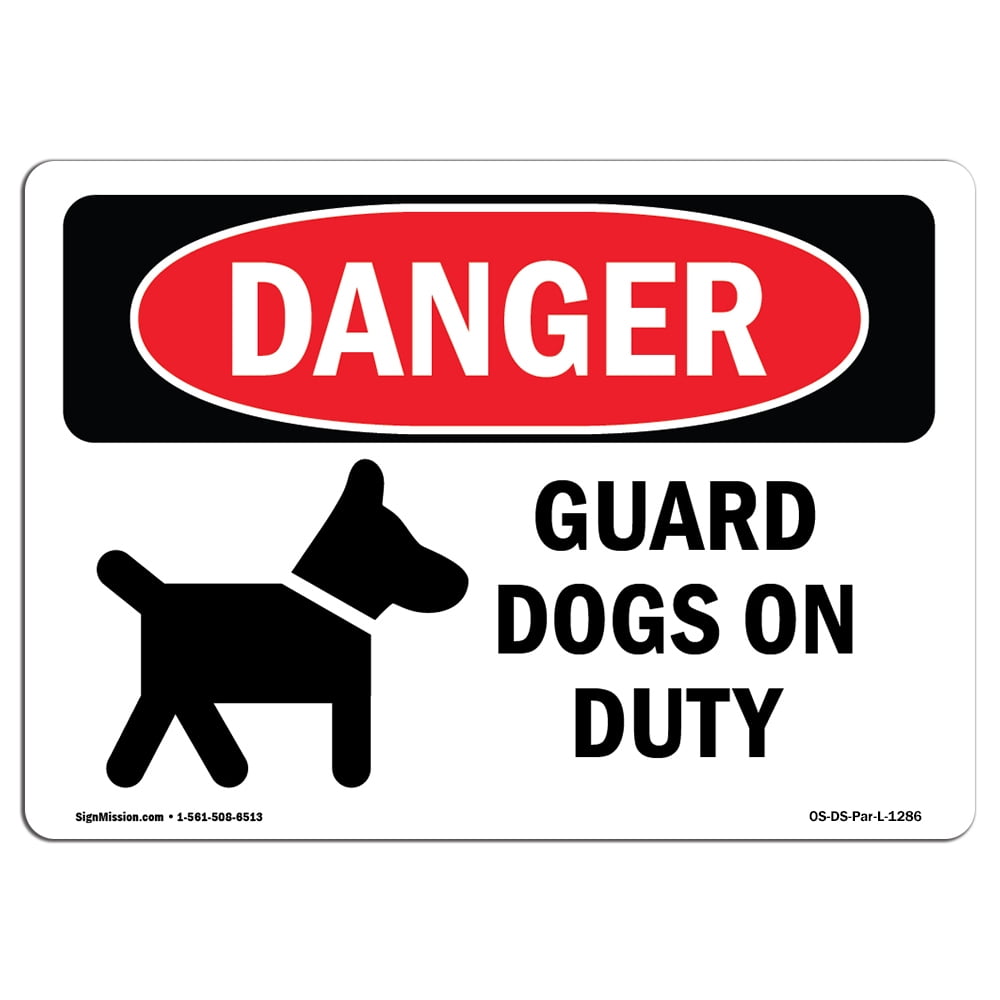 Details about   WARNING SIGN GUARD DOGS ON DUTY VARIOUS SIZES SIGN & STICKER OPTIONS