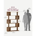 thumbnail image 6 of VASAGLE Bookshelf, 5-Tier Bookcase, 24 x 90 x 159 cm, Storage Shelf with Open Compartments, for Living room, Bedroom, Office, Rustic Brown, 6 of 6
