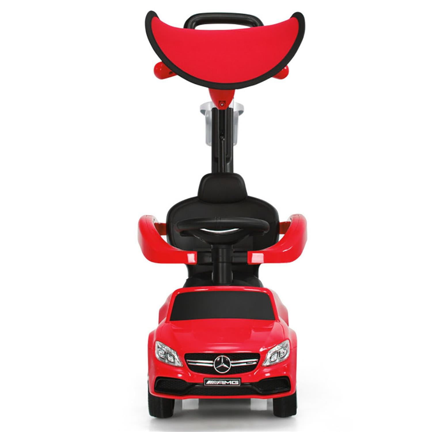 CIPACHO 3-in-1 Toddler Stroller, Push & Pedal Ride-On, Red, for Ages 1-3 Years