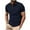 Navy Blue, variant on ohmzyzo Men's Plain Polo Shirts Button Down Golf Tee Tops Solid Color Short Sleeve Lapel Collar Tops Fashion Casual Outdoor Tees L