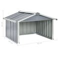 thumbnail image 2 of vidaXL Garden Shed Grey Galvanized steel Standard Durable Garden Shed, 2 of 6