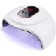 thumbnail image 1 of Secador de uñas con lámpara UV, lámpara de uñas con 18 perlas de lámpara LED, secador de uñas LED UV de 72 W con 3 temporizadores 30/60/99 s de secado rápido para esmalte de uñas semipermanente, gel y, 1 of 5