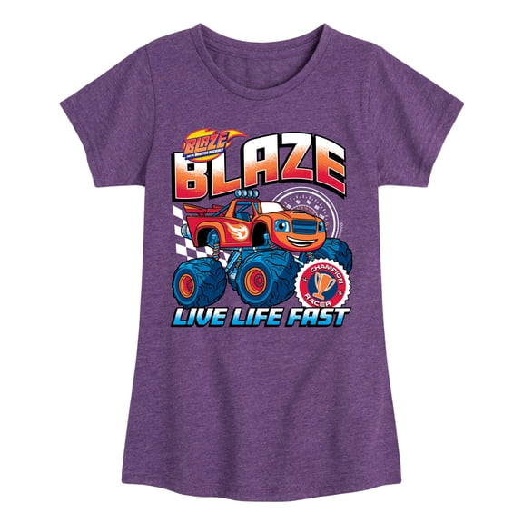 Blaze And The Monseter Machine - Racing - Youth Girls Fitted Short Sleeve T-Shirt