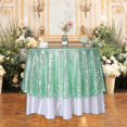 thumbnail image 1 of GFDYREE Nappe à Paillettes, Jupe de Sapin de Noël, Ronde, 50 Pouces, Vert Menthe, 1 of 7