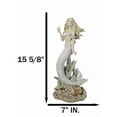thumbnail image 2 of Large 15"H Vintage Sea Queen Ariel Mermaid Holding Starfish By Coral Reef Statue, 2 of 9