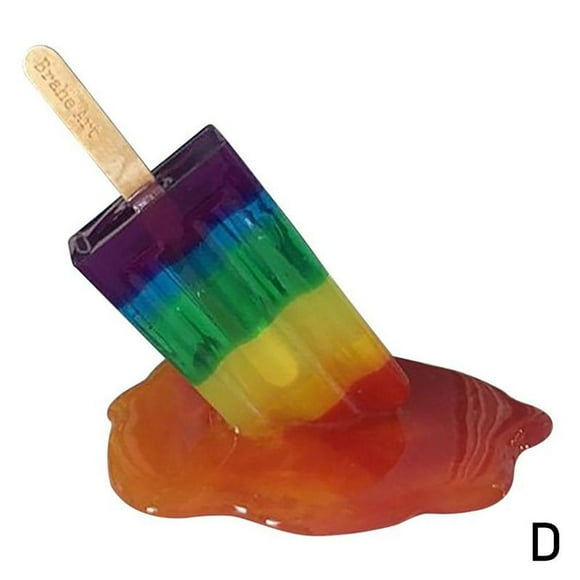 Creative Melting Popsicle Sculpture Ice Cream Resin Craft Decor Ornaments L1C6