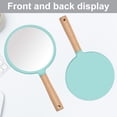 thumbnail image 3 of Miroir à Main avec Poignée pour Maquillage, Petit Miroir à Main en Bois Mignon-Circulaire, 3 of 5