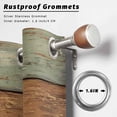 thumbnail image 2 of Outdoor Curtains for Patio Waterproof, Farmhouse Sage Green Brown Outdoor Privacy Panels Grommet, Vintage Wooden Striped Blackout Outside Curtains for Porch/Cabana/Pergola/Gazebo 54"x95", 2 Panels, 2 of 8