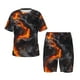 thumbnail image 1 of Balery Molten Lava Abstract Flow Conjunto de Pijama Infantil de Manga Corta con Estampado – Ropa de Dormir de Algodón Suave-4X-Large, 1 of 6