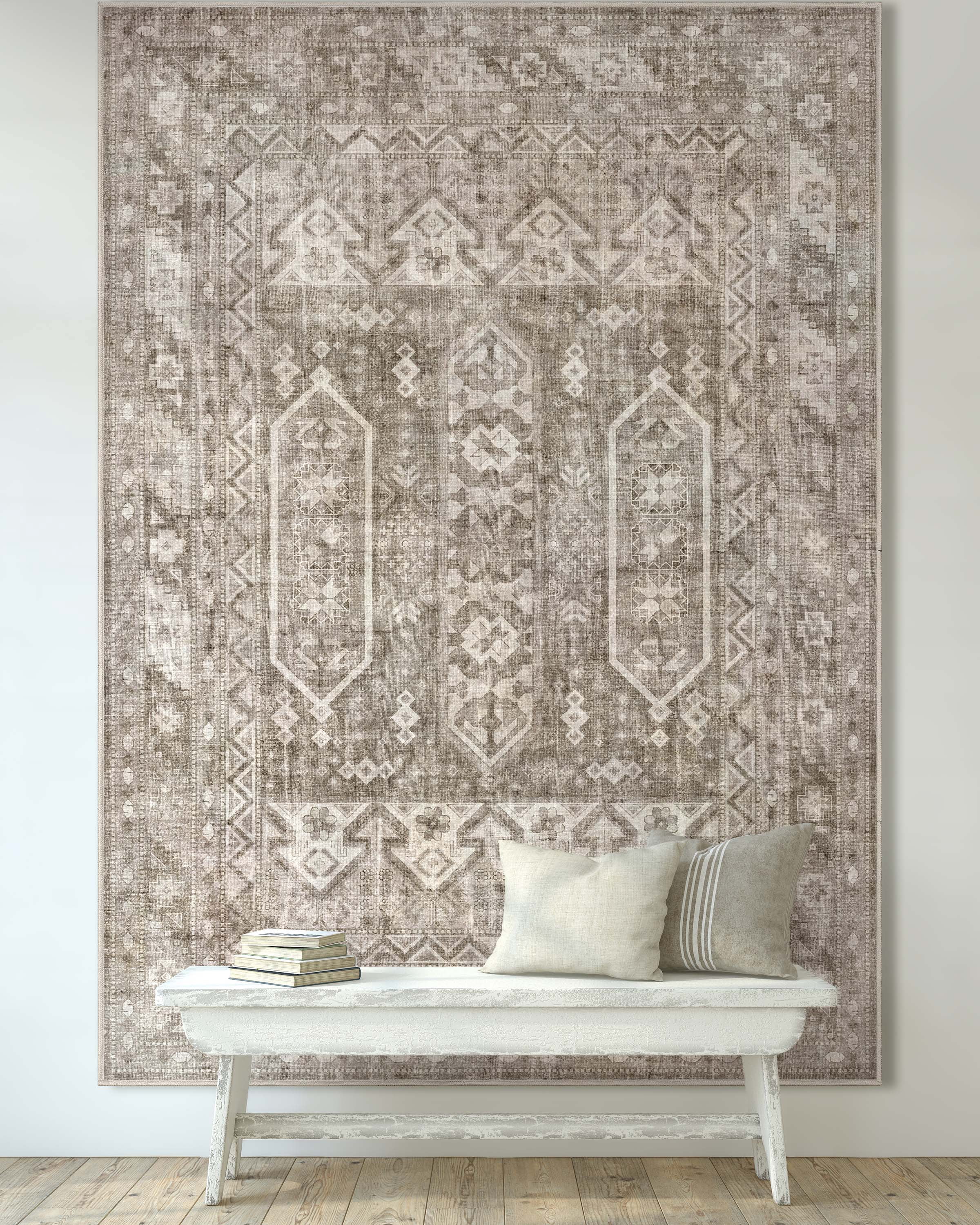 Well Woven Apollo Praha Vintage Tribal Beige Flatweave 3'3" x 5' Area Rug