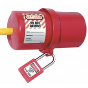 Master Lock Plug Lockout,Red,9/16In Shackle Dia. 488
