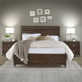 thumbnail image 2 of Pemberly Row Contemporary Solid Wood King Platform Bed in Walnut, 2 of 3