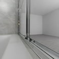 thumbnail image 3 of Two Framed Sliding Glass Shower Door FL8256C-59MB, Matte Black Frames & Handles, 4mm Thick clear glass, 3 of 8