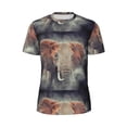 thumbnail image 5 of Wukai Elephant in Smoke Print Men's Short-Sleeved Mesh T-Shirt,Quick-Dry Short Sleeve Workout T-Shirt-6X-Large, 5 of 8