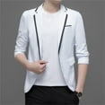 thumbnail image 5 of Gvdentm Men's Blazer Casual Sport Coats Slim Fit One Button Suit Jacket White Blazer for Men,5XL, 5 of 7