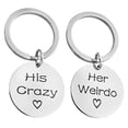 thumbnail image 4 of 2pcs Valentine's Day Key Chains Creative Stainless Steel Key Rings Bag Pendants, 4 of 8