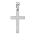 thumbnail image 3 of Auriga Fine Jewelry 14K White Gold Laser Etched Cross Charm for Women (L - 25mm, W - 12mm), 3 of 6