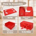 Red 8.6x6.7x3.4 inch-5 Pack Rectangle Collapsible Magnetic Closure Gift ...